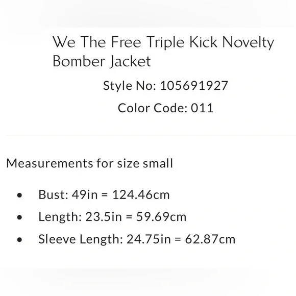 ▪️NWT We The Free Triple Kick Novelty Bomber Jacket - small - Picture 5 of 10